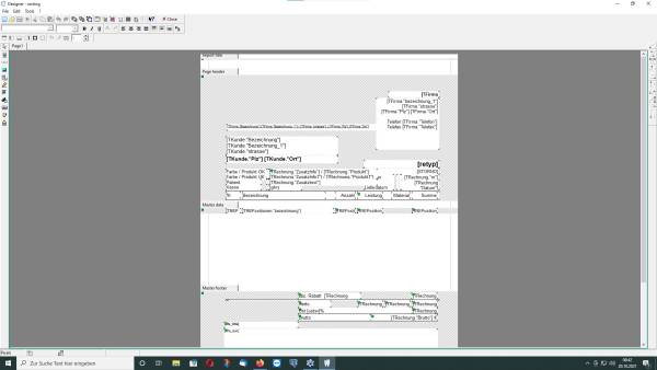 Rechnung editor