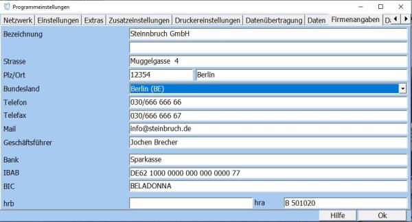  Firmenangaben